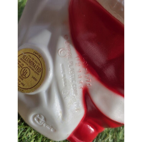 Vtg Empire 1968 Blow Mold Santa Claus Tabletop Light Up 13" (New Cord + LED Bulb - Picture 5 of 10